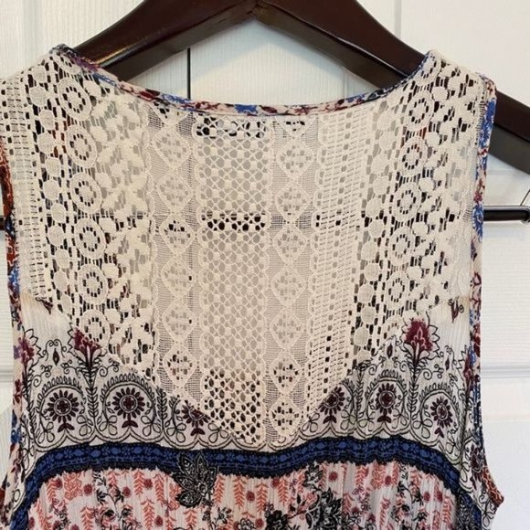 Studio 253 floral printed tank dress women's XL, cotton blend midi - Picture 6 of 14